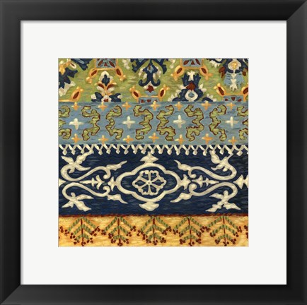 Framed Eastern Textiles IV Print