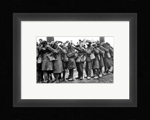 Framed British 55th Division Gas Casualties April 10,1918 Print