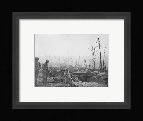 Framed French Trench Battle Print