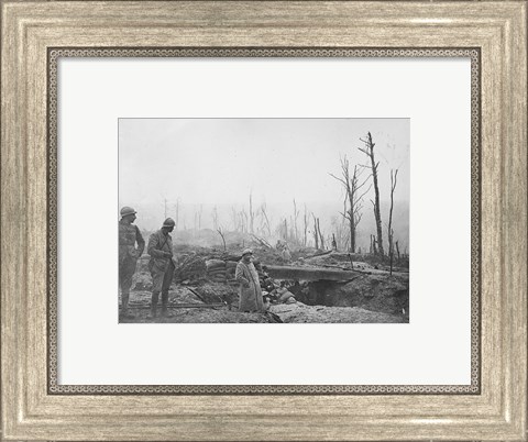 Framed French Trench Battle Print