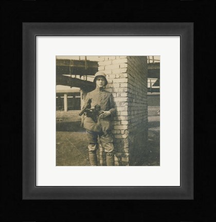 Framed German Trooper France 1918 Print