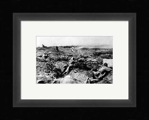 Framed German Infantry 1914 Print