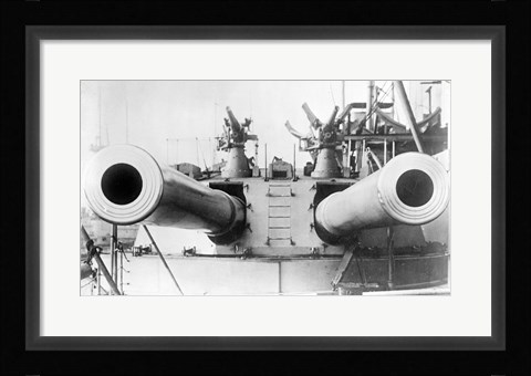 Framed HMS Dreadnought Guns LOCBain Print