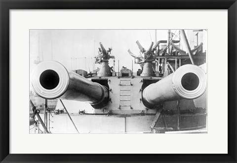 Framed HMS Dreadnought Guns LOCBain Print