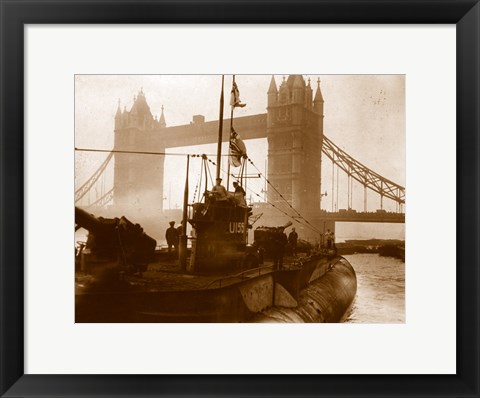 Framed National Archief Uboat 155 London Print
