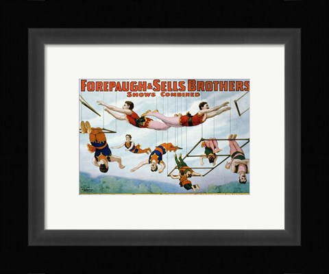 Framed Trapeze Artists 1899 Print