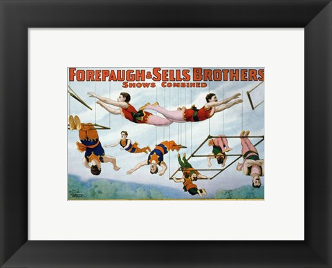 Framed Trapeze Artists 1899 Print
