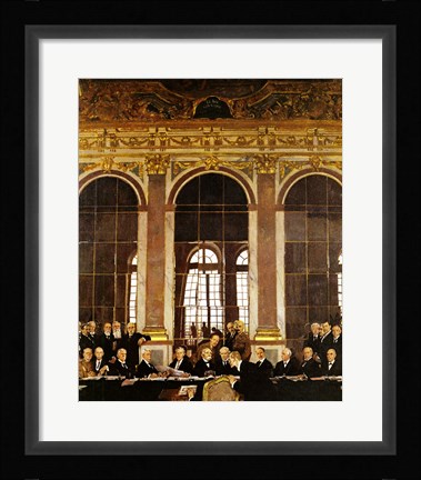 Framed William Orpen - The Signing of Verailles Treaty Print
