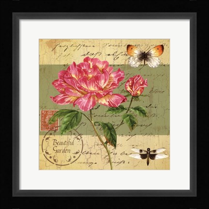 Framed Beautiful Garden II Print