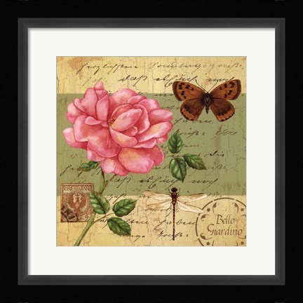 Framed Beautiful Garden III Print