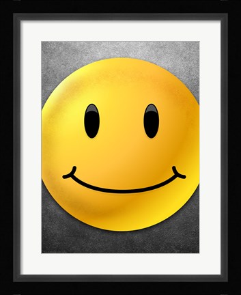 Framed Smiley Face Print