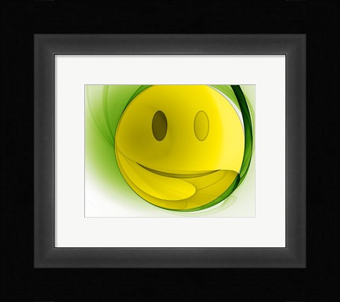 Framed Happy Face Orb Print