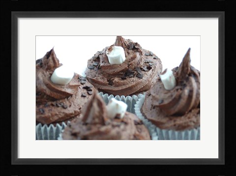 Framed Hot Chocolate Cupcake Print
