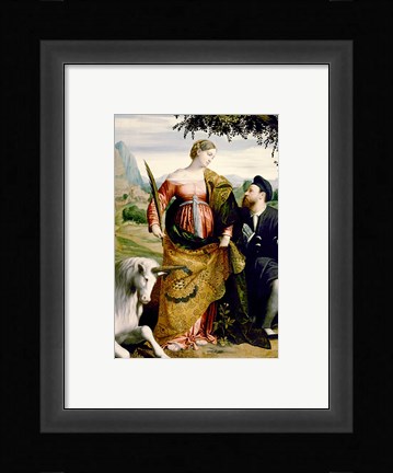 Framed Saint Justina with the Unicorn Print