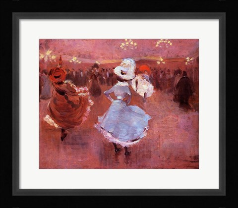 Framed Jean-Louis Forain Can-Can Dancers Print