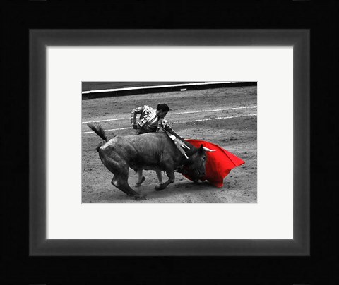 Framed Red Matador III Print