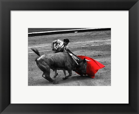 Framed Red Matador III Print