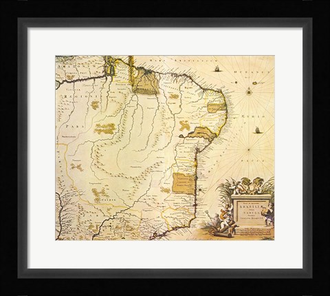Framed Blaeu 1640 Print