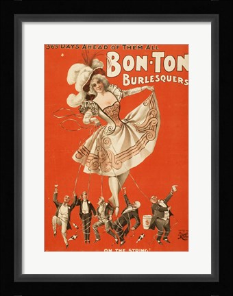 Framed Bon-Ton Burlesquers Vertical Print