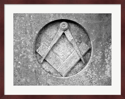 Framed Masons Compass Print