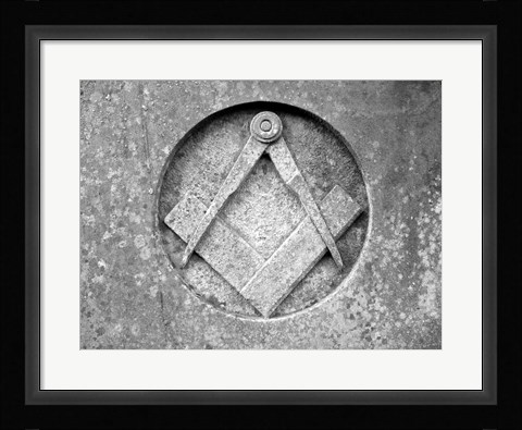 Framed Masons Compass Print