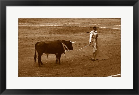 Framed Matador and Bull Print