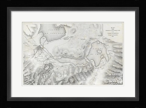Framed Schieble Mexican War Map Print