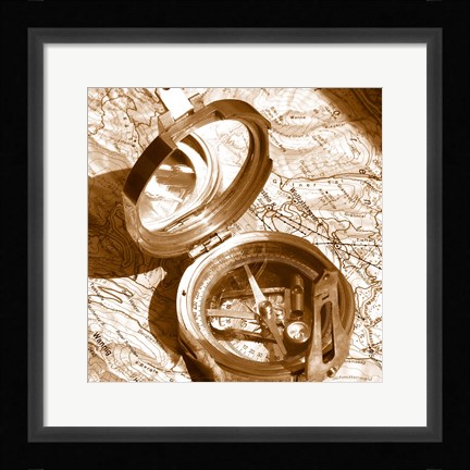 Framed Stanley Compass Print