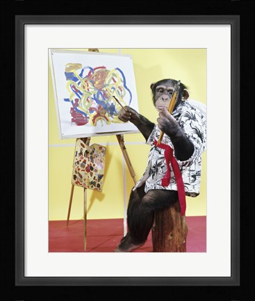 Framed Monkey Artist Print