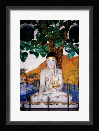 Framed Close-up of a statue of Buddha, Tiger Balm Gardens, Hong Kong, China Print