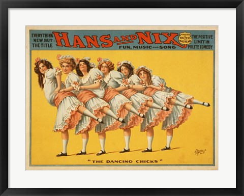 Framed Hans and Nix - Fun, Music and Song Print
