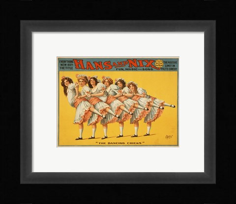 Framed Hans and Nix - Fun, Music and Song Print