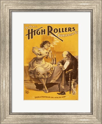 Framed Dining a High Roller Girl After the Show Print