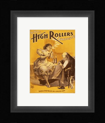 Framed Dining a High Roller Girl After the Show Print