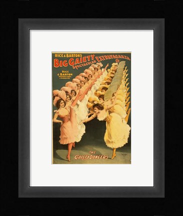 Framed Big Gaiety's Spectacular Extravaganza - The Gaiety Dancers Print
