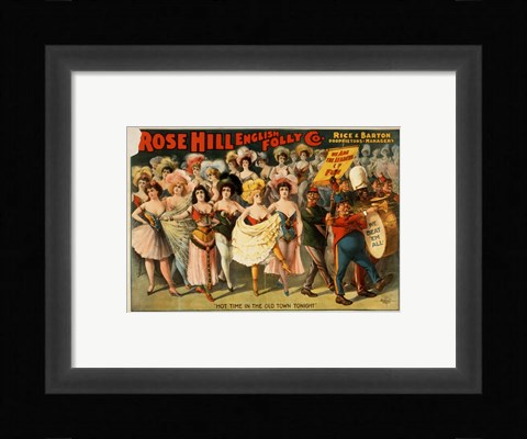 Framed Rose Hill English Folly Hot Time in the Old Town Tonight Print