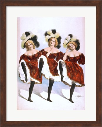 Framed Can-Can Dancers Print