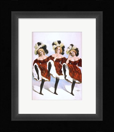 Framed Can-Can Dancers Print