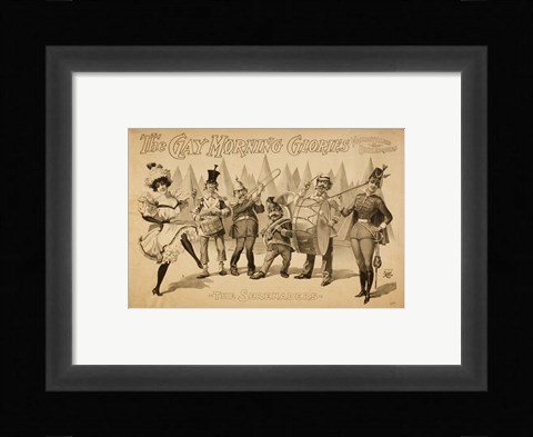 Framed Gay Morning Glories Print