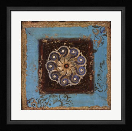Framed Excotic Medallion I Print