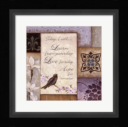Framed Lavender Inspiration I Print