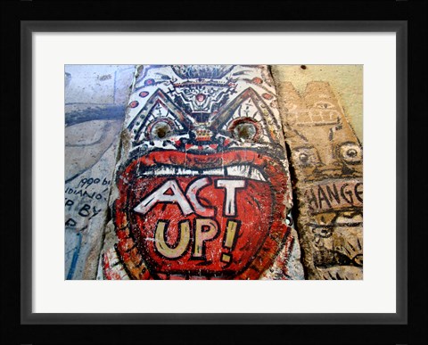 Framed Act Up - Berlin Wall Print