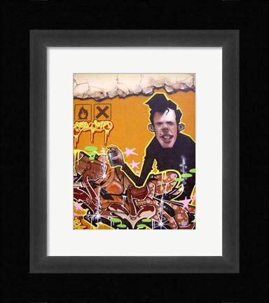 Framed Graffiti Portrait Print