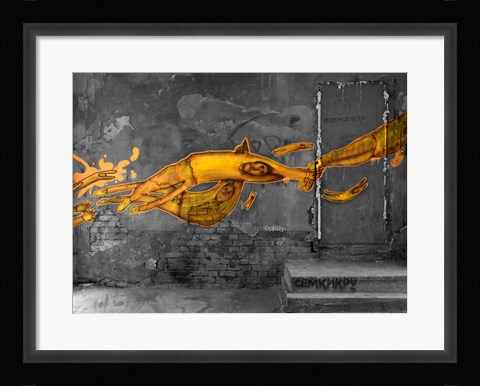 Framed Graffiti in Russia Print