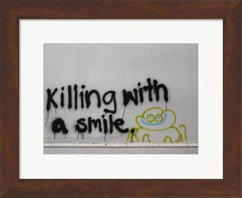 Framed Killing With a Smile - Singapore Print