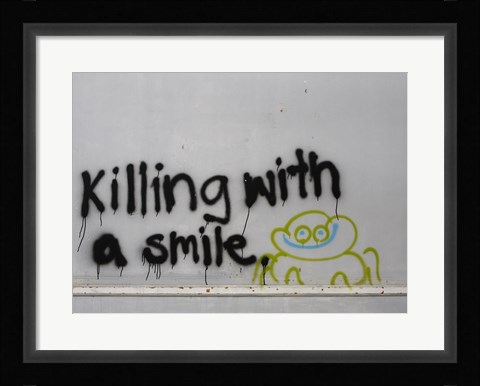 Framed Killing With a Smile - Singapore Print