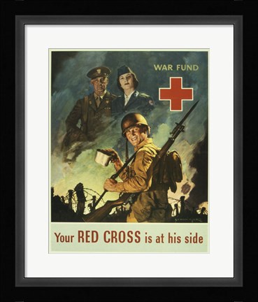 Framed Your Red Cross is at His Side Print