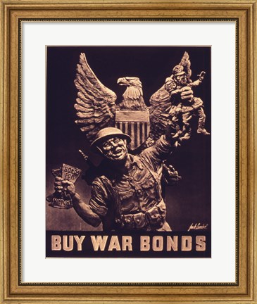 Framed Buy War Bonds Print