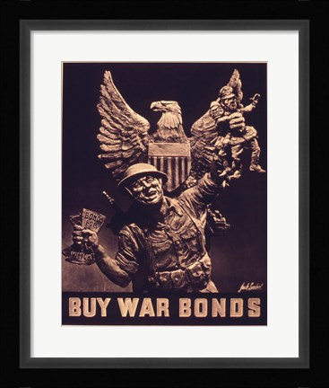Framed Buy War Bonds Print