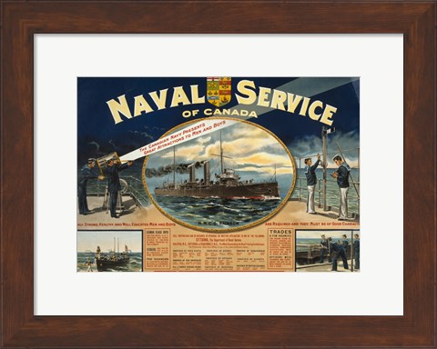 Framed Naval Service of Canada Print